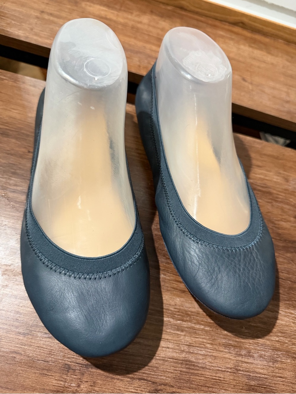 Yosi Samra Samara Foldable Leather Ballet Flat Deep Navy Sz 8 NWOT - Picture 2 of 10